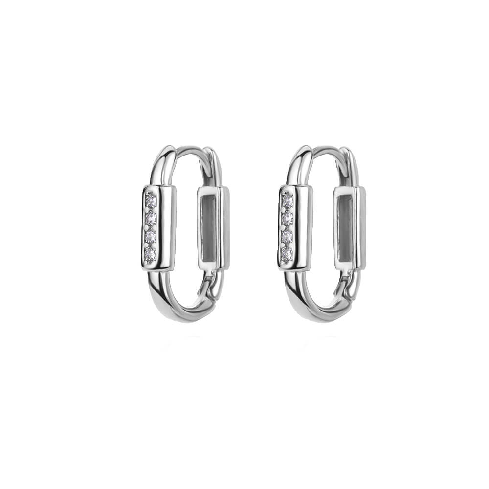 Peris Gems E3128P-4 U-Shaped Square Hoop Earrings for Women | Gold Luxury Earrings U-Shaped Square Hoop Earrings for Women Gold Luxury Earrings SHEIN Amazon Temu