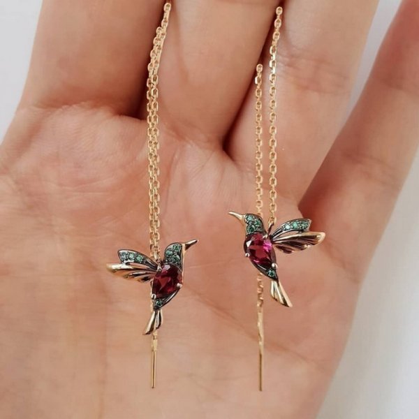 Peris Gems earrings 1 Crystal Hummingbird Necklaces for Women | Gold Necklace SHEIN Amazon Temu