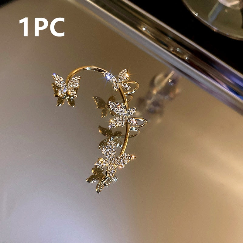 Peris Gems EJ49 Gold Left Ear Snake Ear Clip Cuff for Women | Silver Gold Diamond Earrings for Women SHEIN Amazon Temu