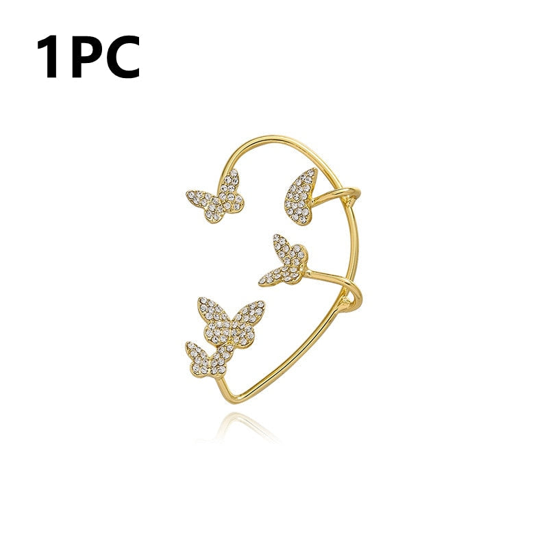 Peris Gems EJ72 Gold Left Ear Snake Ear Clip Cuff for Women | Silver Gold Diamond Earrings for Women SHEIN Amazon Temu