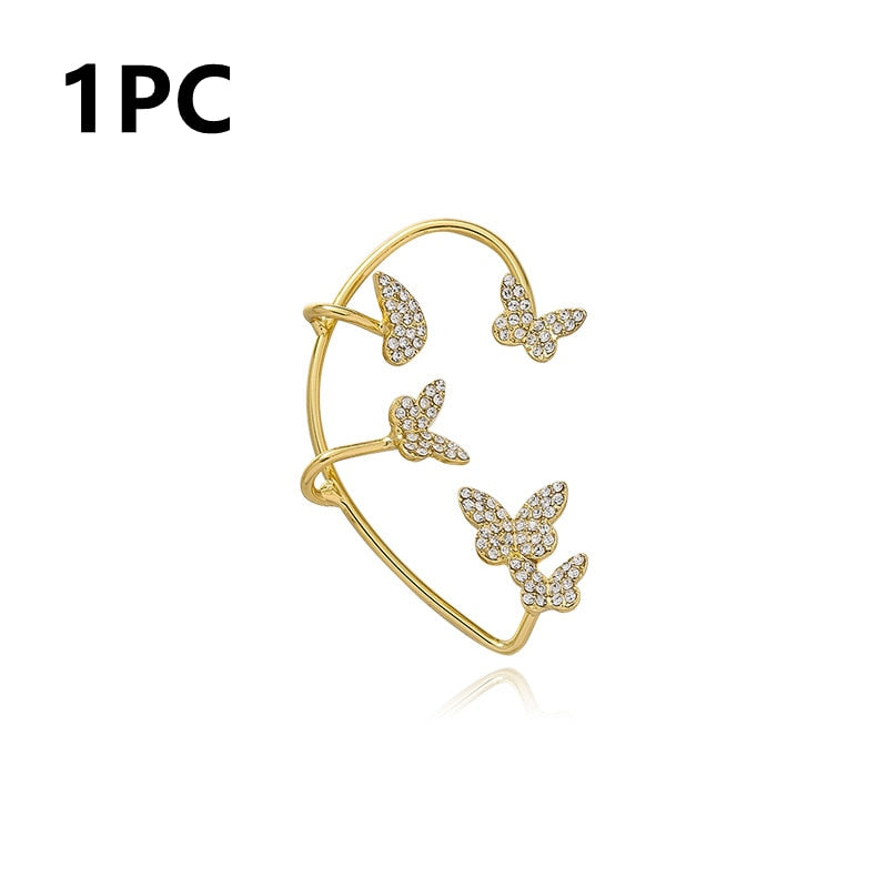 Peris Gems EJ73 Gold Right Ear Snake Ear Clip Cuff for Women | Silver Gold Diamond Earrings for Women SHEIN Amazon Temu