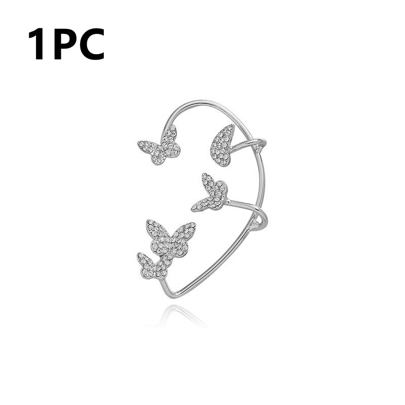 Peris Gems EJ74 Silver Left Ear Snake Ear Clip Cuff for Women | Silver Gold Diamond Earrings for Women SHEIN Amazon Temu