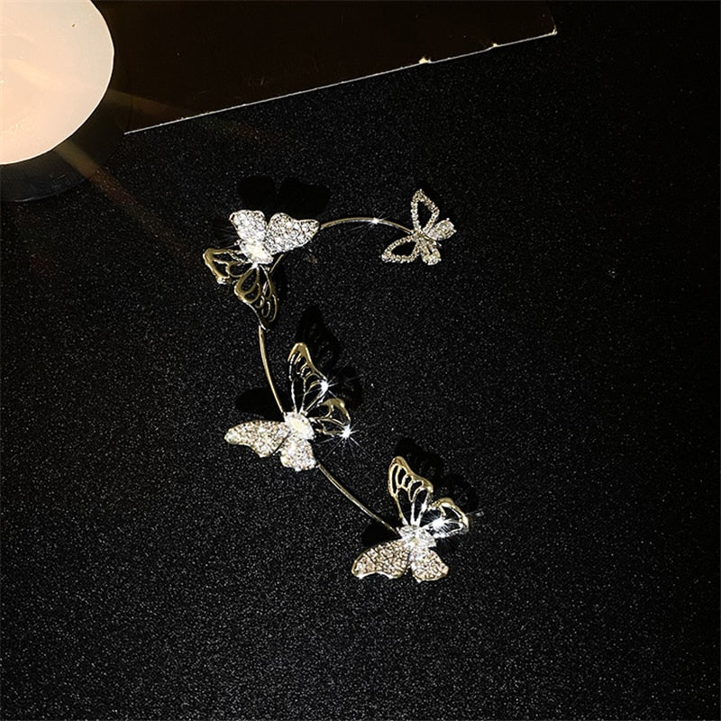 Peris Gems EJ80Silver Right Ear Snake Ear Clip Cuff for Women | Silver Gold Diamond Earrings for Women SHEIN Amazon Temu