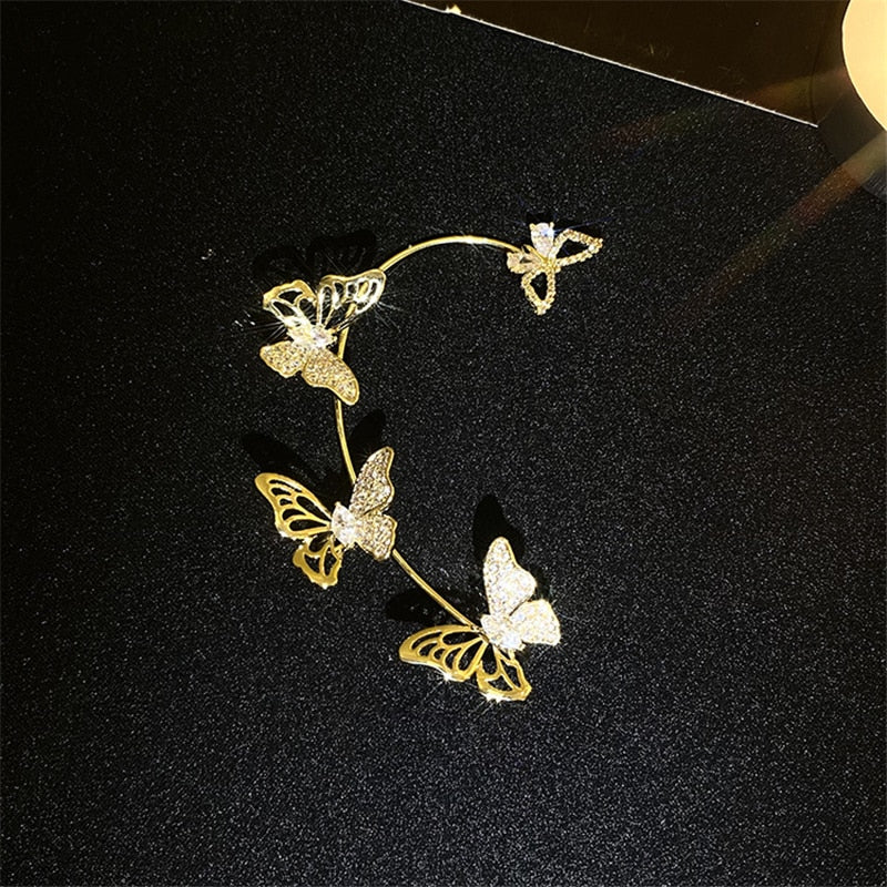 Peris Gems EJ82 Gold Right Ear Snake Ear Clip Cuff for Women | Silver Gold Diamond Earrings for Women SHEIN Amazon Temu