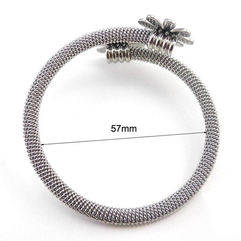 Peris Gems Elastic Daisy Flower Bracelet for Women | Stainless Steel SHEIN Amazon Temu