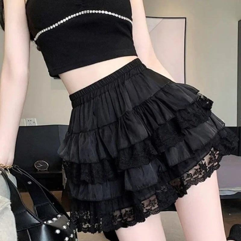 Peris Gems Elastic Gothic Lace Tutu Skirt Women Black Mesh Detail Petticoat Sexy Mini Tulle Skirts Party Club Wear Dancer Elastic Gothic Lace Tutu Skirt Women Black Mesh Detail Petticoat Sexy Mini Tulle Skirts Party Club Wear Dancer SHEIN Amazon Temu