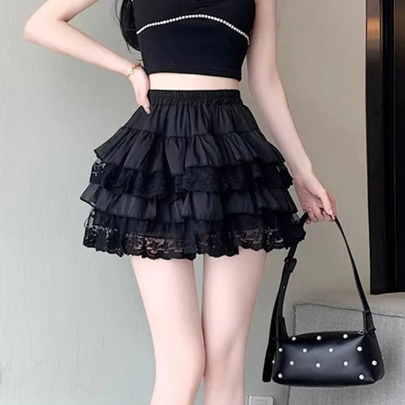 Peris Gems Elastic Gothic Lace Tutu Skirt Women Black Mesh Detail Petticoat Sexy Mini Tulle Skirts Party Club Wear Dancer Elastic Gothic Lace Tutu Skirt Women Black Mesh Detail Petticoat Sexy Mini Tulle Skirts Party Club Wear Dancer SHEIN Amazon Temu
