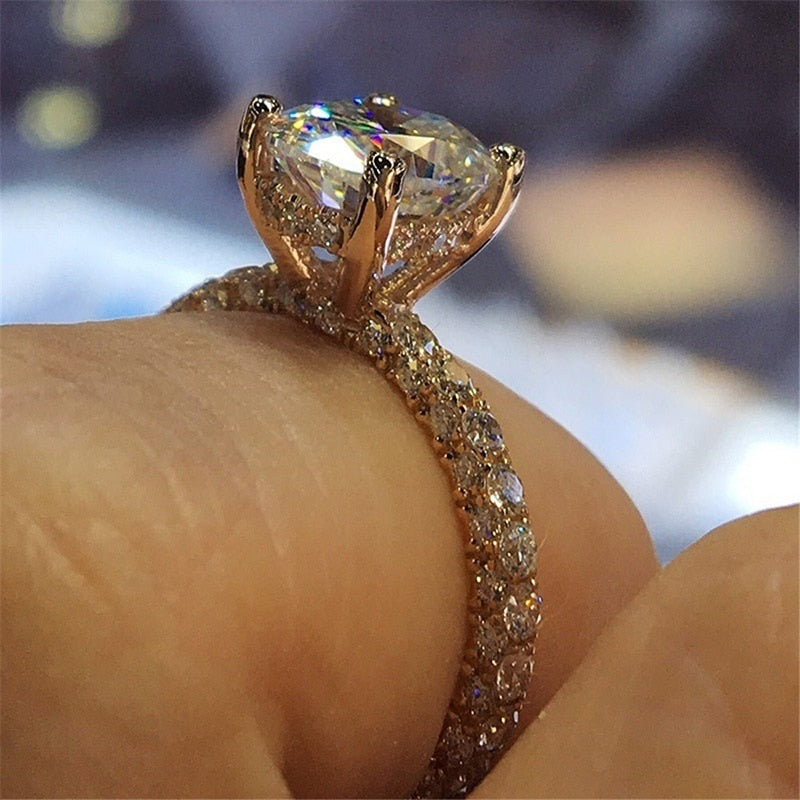 Peris Gems Elegant Diamond Bridal Style Rings for Women | Engagement Style Diamond Encrusted Gold Silver Rings SHEIN Amazon Temu