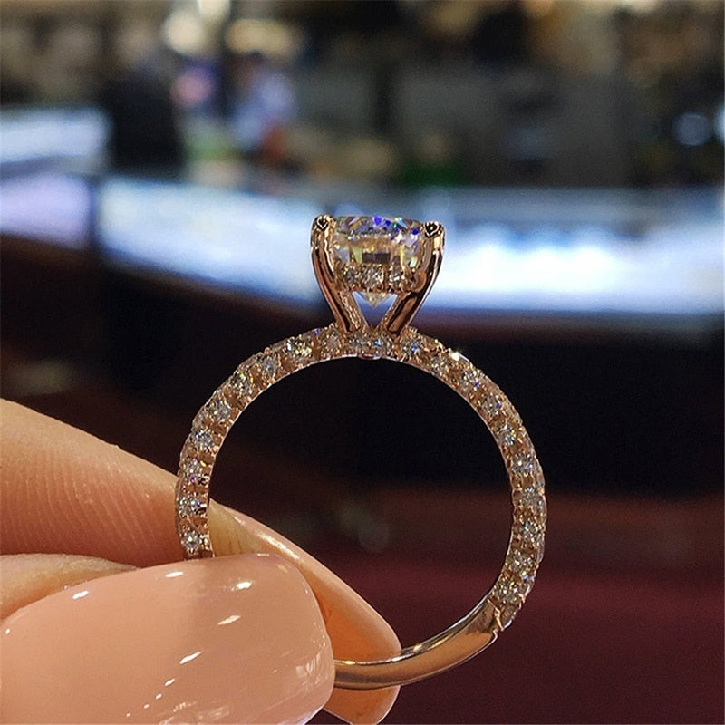Peris Gems Elegant Diamond Bridal Style Rings for Women | Engagement Style Diamond Encrusted Gold Silver Rings SHEIN Amazon Temu