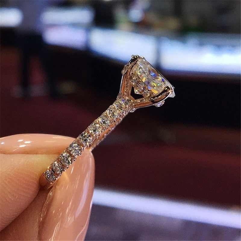Peris Gems Elegant Diamond Bridal Style Rings for Women | Engagement Style Diamond Encrusted Gold Silver Rings SHEIN Amazon Temu