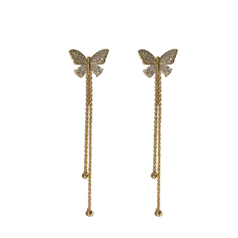 Peris Gems Elegant Long Tassel Earrings for Women | Gold Silver Diamond Earrings SHEIN Amazon Temu