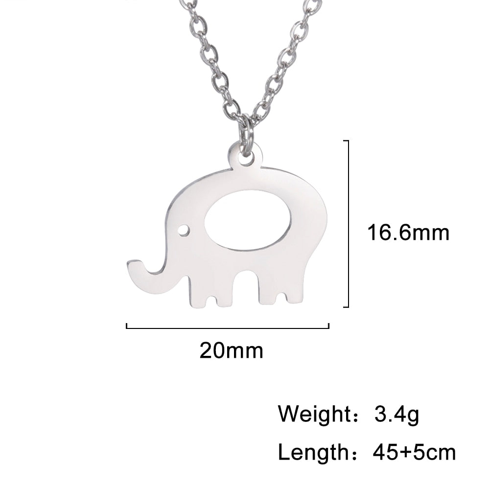 Peris Gems Elephant A / 50cm Stainless Dog Shaped Pendant Necklace for Women SHEIN Amazon Temu
