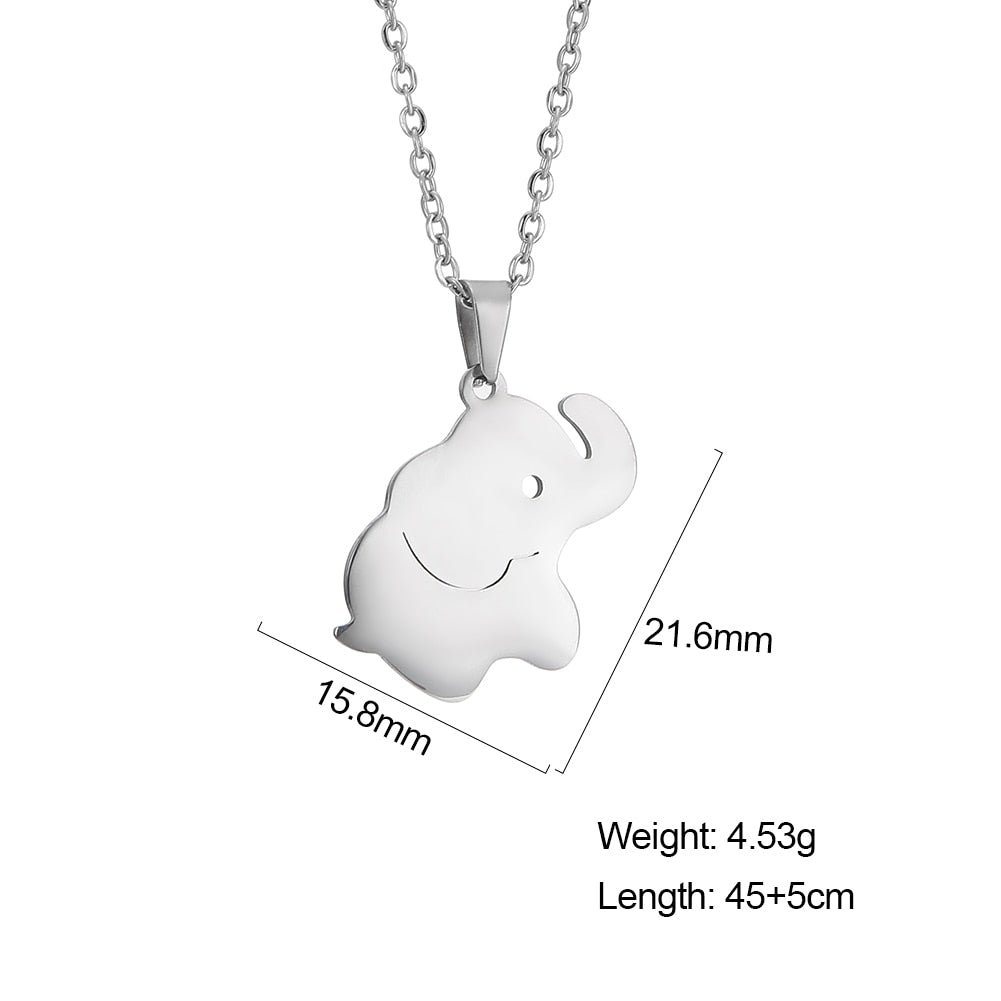 Peris Gems Elephant B / 50cm Stainless Dog Shaped Pendant Necklace for Women SHEIN Amazon Temu