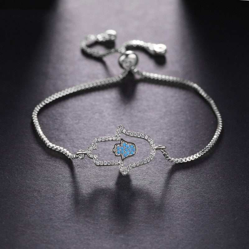 Peris Gems Enamel Hollow Hamsa Hand Evil Eye Bracelets Unisex SHEIN Amazon Temu