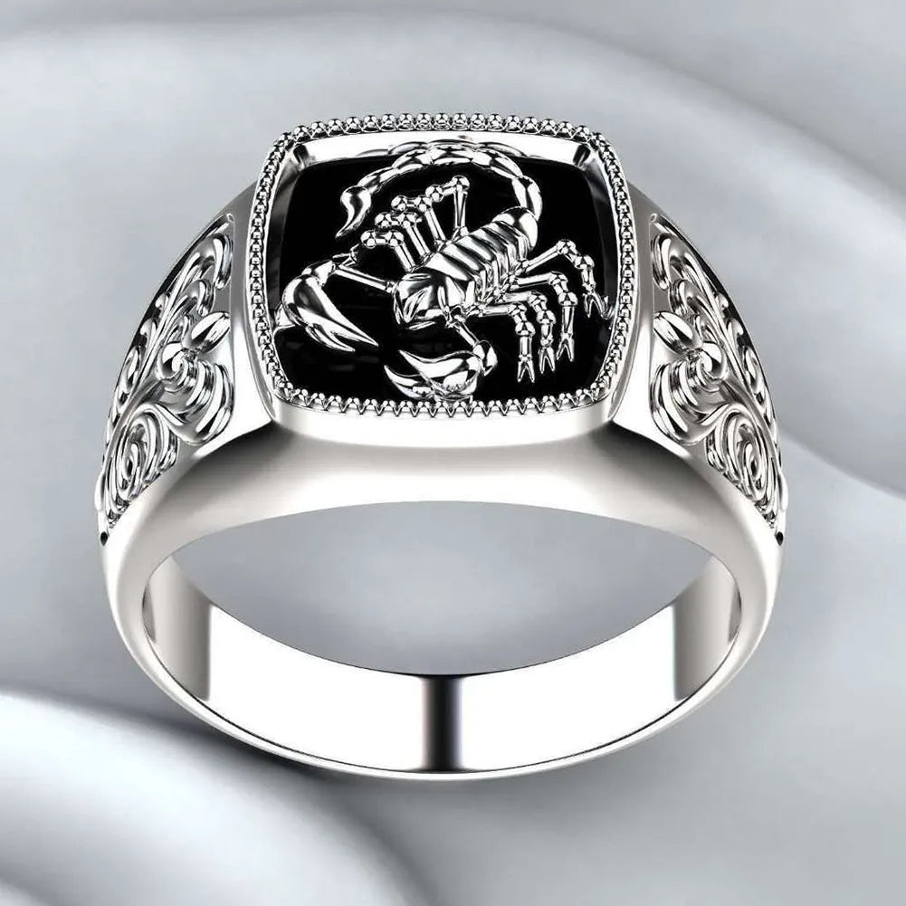 Peris Gems Engraved Scorpio Scorpion Silver Rings Unisex SHEIN Amazon Temu