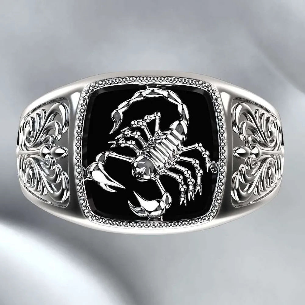 Peris Gems Engraved Scorpio Scorpion Silver Rings Unisex SHEIN Amazon Temu