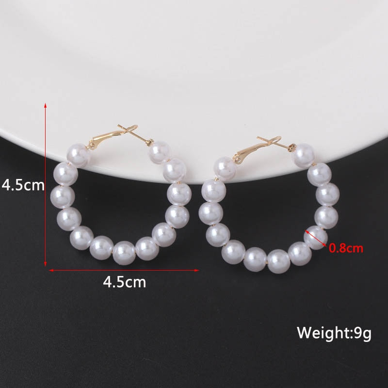 Peris Gems ES1254 White Flower Pearl Drop Earrings Collection for Women SHEIN Amazon Temu