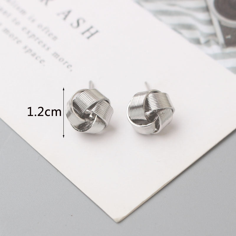 Peris Gems ES3940 Gold Twisty Round Earrings | Tiny Stud Earrings for Women SHEIN Amazon Temu