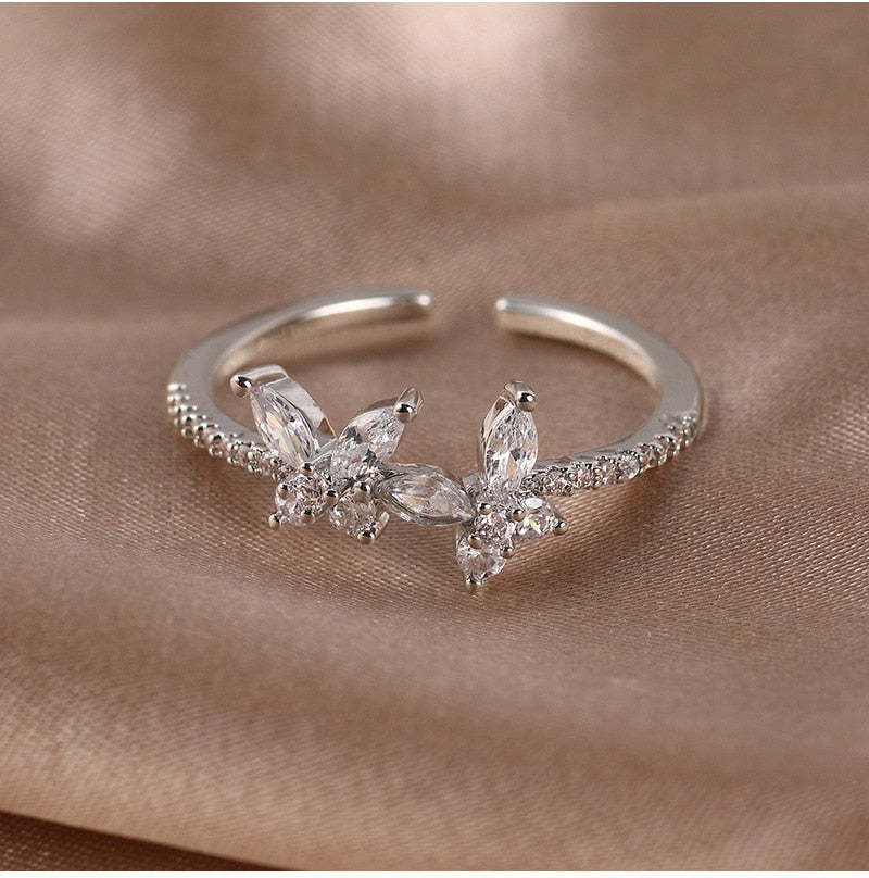Peris Gems Exquisite Adjustable Diamond Heart Rings for Women SHEIN Amazon Temu