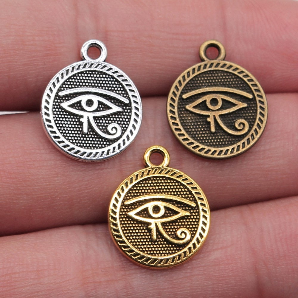 Peris Gems Eye of Horus 10pc 15mm Double Sided Pendant Charms for Jewelry DIY Eye of Horus 10pc 15mm Double Sided Pendant Charms SHEIN Amazon Temu