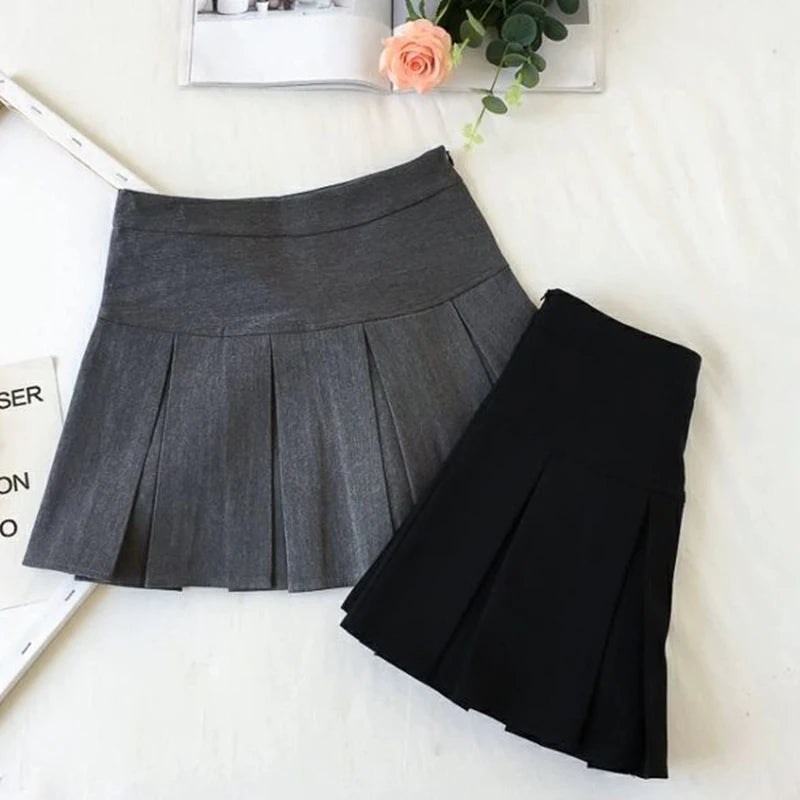 Peris Gems Fashion A Line Women Pleated Skirt High Waist Zipper Grey Student Mini Skirt JK Summer New 2023 Black Ladies Suit Skirt Fashion A Line Women Pleated Skirt High Waist Zipper Grey Student Mini Skirt JK Summer New 2023 Black Ladies Suit Skirt SHEIN Amazon Temu