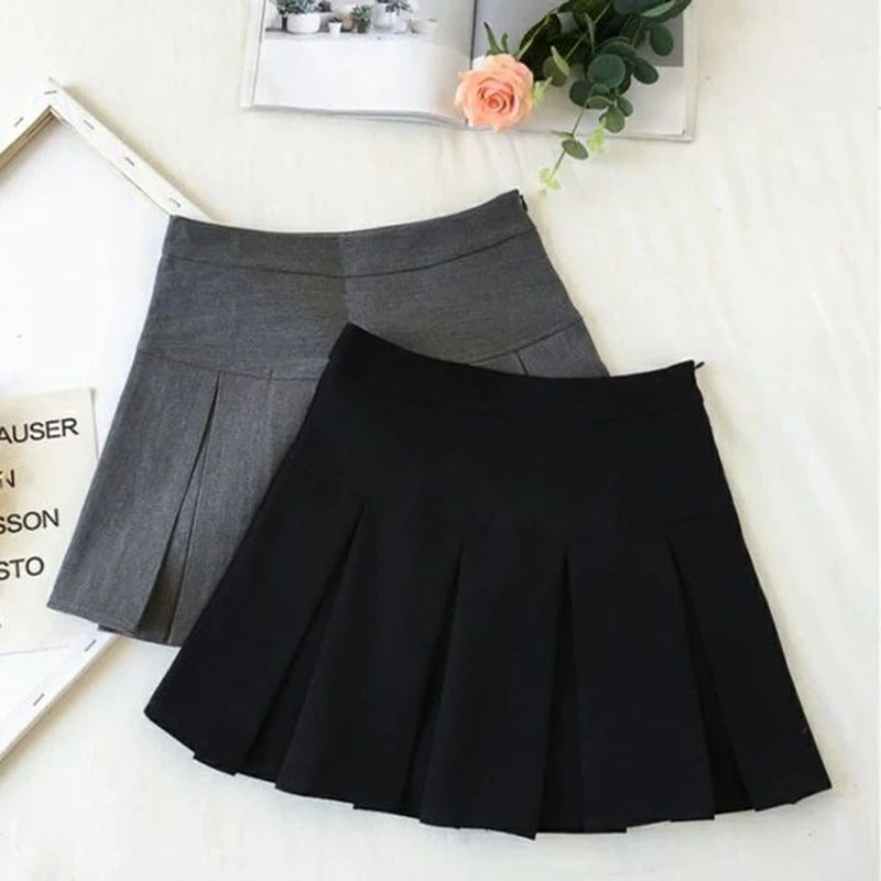 Peris Gems Fashion A Line Women Pleated Skirt High Waist Zipper Grey Student Mini Skirt JK Summer New 2023 Black Ladies Suit Skirt Fashion A Line Women Pleated Skirt High Waist Zipper Grey Student Mini Skirt JK Summer New 2023 Black Ladies Suit Skirt SHEIN Amazon Temu