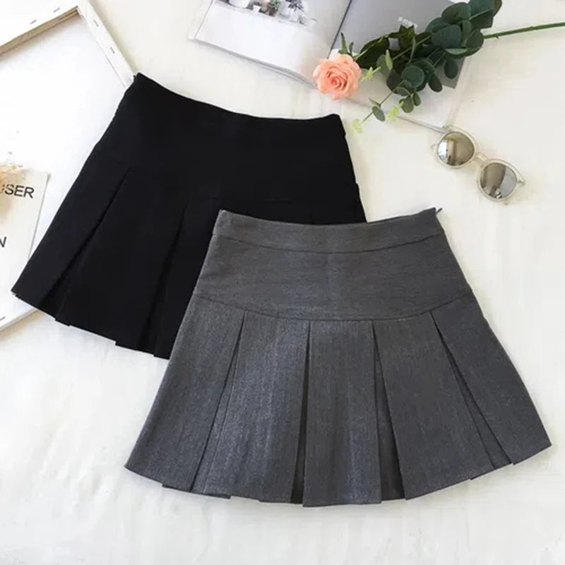 Peris Gems Fashion A Line Women Pleated Skirt High Waist Zipper Grey Student Mini Skirt JK Summer New 2023 Black Ladies Suit Skirt Fashion A Line Women Pleated Skirt High Waist Zipper Grey Student Mini Skirt JK Summer New 2023 Black Ladies Suit Skirt SHEIN Amazon Temu