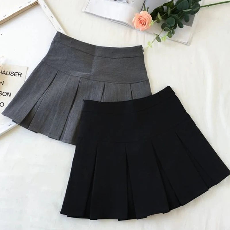 Peris Gems Fashion A Line Women Pleated Skirt High Waist Zipper Grey Student Mini Skirt JK Summer New 2023 Black Ladies Suit Skirt Fashion A Line Women Pleated Skirt High Waist Zipper Grey Student Mini Skirt JK Summer New 2023 Black Ladies Suit Skirt SHEIN Amazon Temu