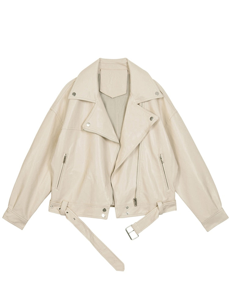 Peris Gems Faux Leather Motorcycle Jacket for Women | Rockstar Jacket SHEIN Amazon Temu
