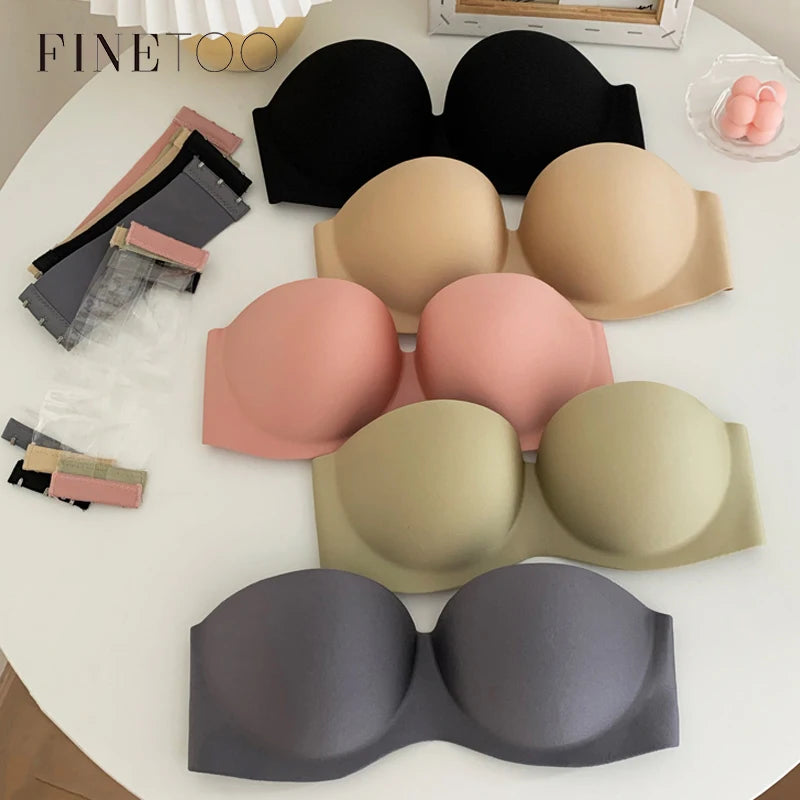 Peris Gems FINETOO Sexy Strapless Bras Women Wireless Bralette Soft Female Underwear Ladies Seamless Bras Invisible Bra With 2pcs Straps FINETOO Sexy Strapless Bras Women Wireless Bralette Soft Female Underwear Ladies Seamless Bras Invisible Bra With 2pcs Straps SHEIN Amazon Temu