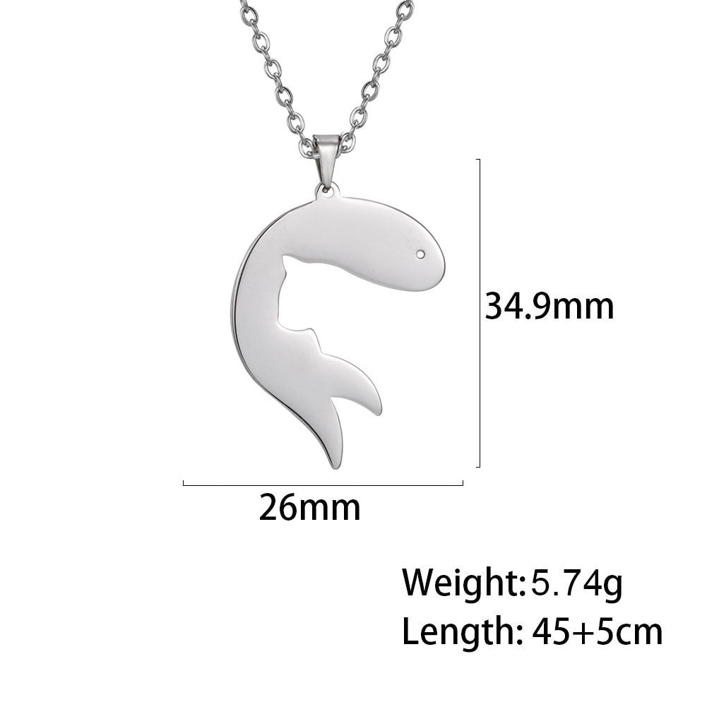 Peris Gems Fish Cat / 50cm Stainless Dog Shaped Pendant Necklace for Women SHEIN Amazon Temu