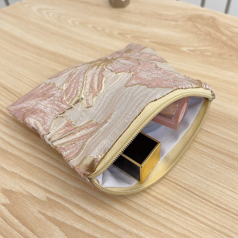 Peris Gems Floral Canvas Small Zipper Coin Purse for Women | Lipstick Bags Floral Canvas Small Zipper Coin Purse for Women SHEIN Amazon Temu