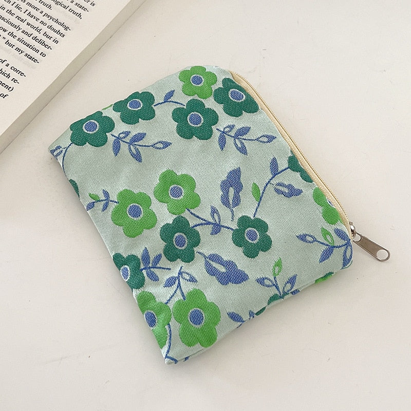 Peris Gems Floral Canvas Small Zipper Coin Purse for Women | Lipstick Bags Floral Canvas Small Zipper Coin Purse for Women SHEIN Amazon Temu