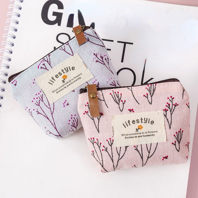 Peris Gems Flower Pattern Coin Purses for Women | Canvas Coil Money Wallets Flower Pattern Coin Purses for Women | Canvas Money Wallets SHEIN Amazon Temu
