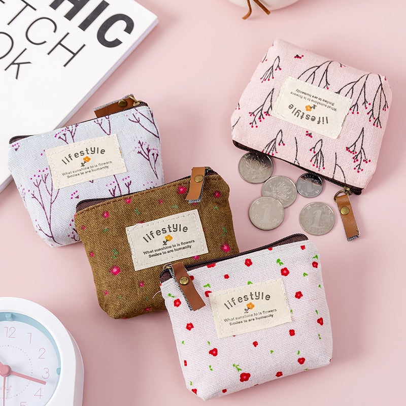 Peris Gems Flower Pattern Coin Purses for Women | Canvas Coil Money Wallets Flower Pattern Coin Purses for Women | Canvas Money Wallets SHEIN Amazon Temu