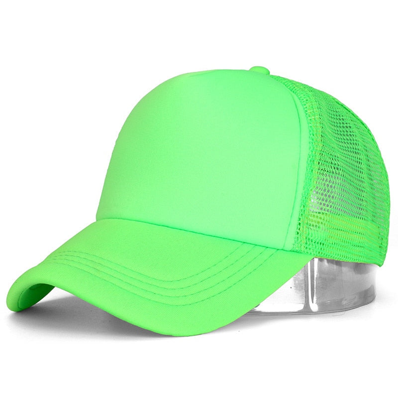 Peris Gems Fluorescent Green / 54cm-60cm Casual Plain Mesh Baseball Cap Unisex | Adjustable Snapback Hats Casual Plain Mesh Baseball Cap Unisex | Adjustable Hats SHEIN Amazon Temu
