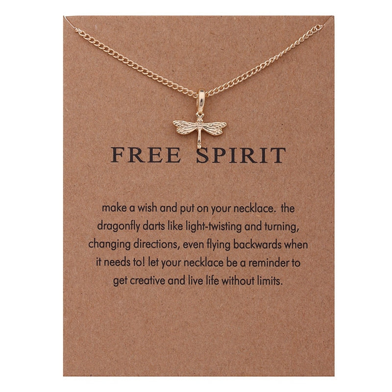 Peris Gems Free Spirit Good Luck Pendant Necklaces with Fortune Cards Unisex SHEIN Amazon Temu