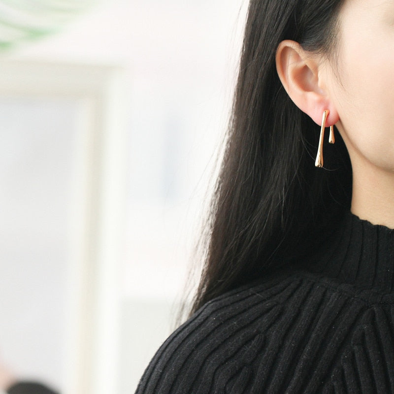 Peris Gems French Waterdrop Dangle Earrings for Women | Silver Gold Metal Tassel Stud Earrings SHEIN Amazon Temu