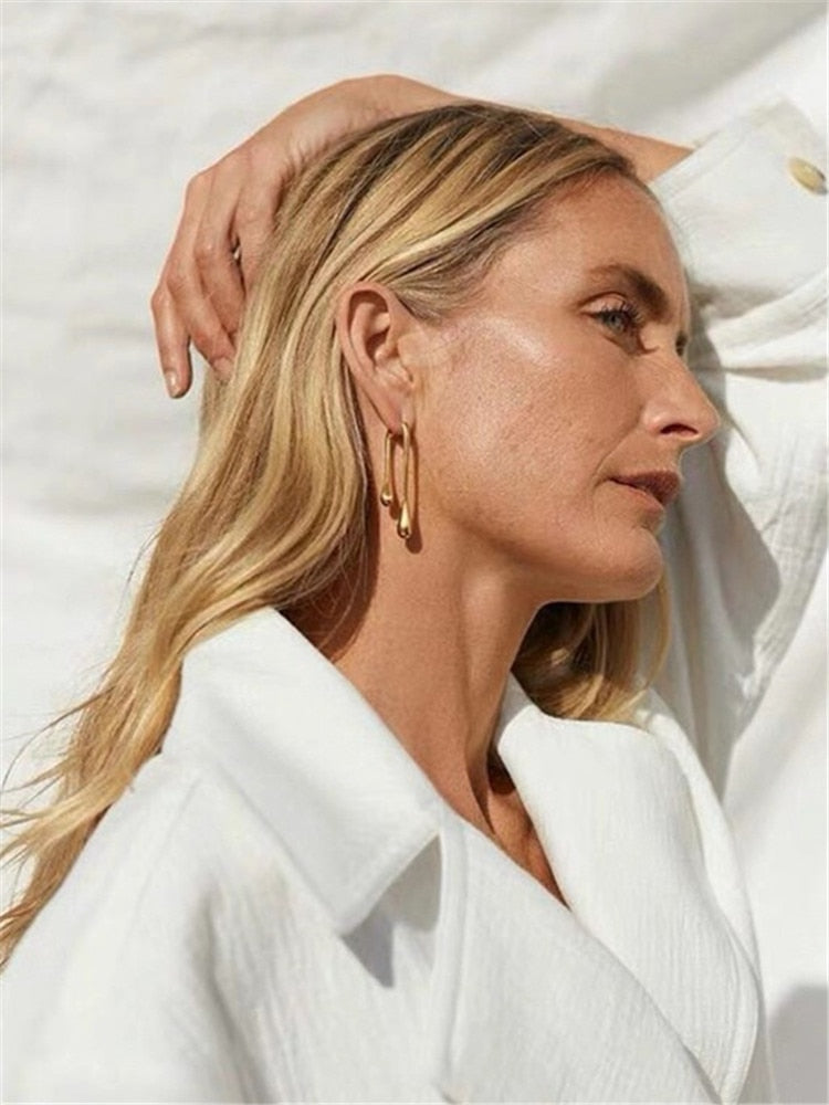 Peris Gems French Waterdrop Dangle Earrings for Women | Silver Gold Metal Tassel Stud Earrings SHEIN Amazon Temu