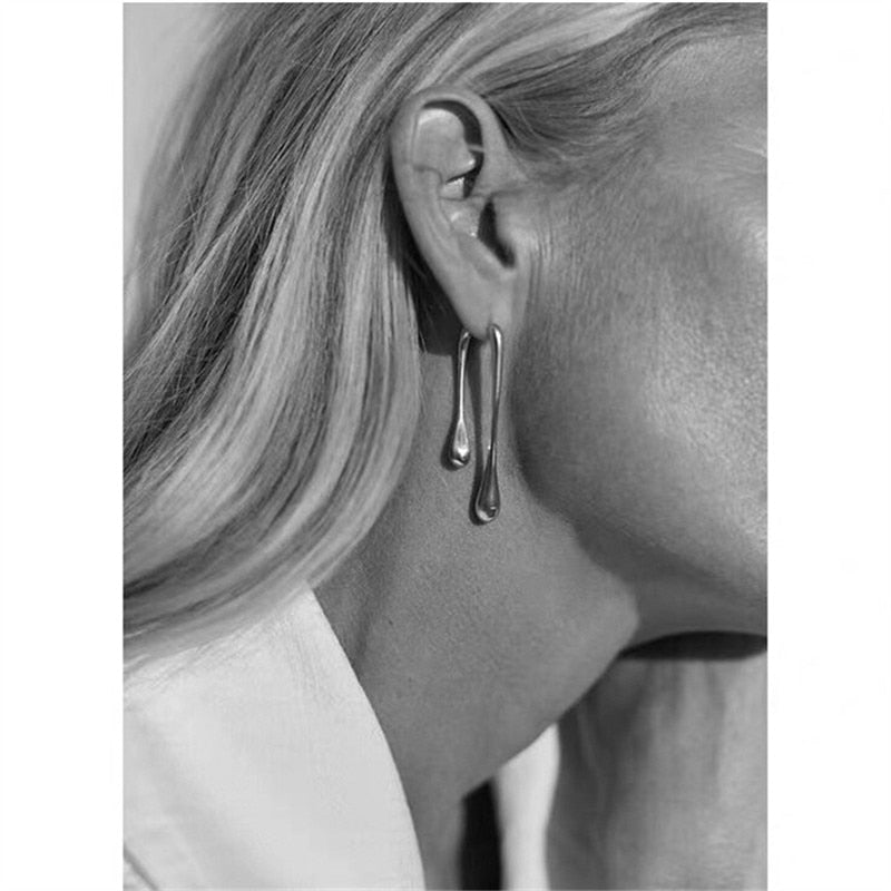 Peris Gems French Waterdrop Dangle Earrings for Women | Silver Gold Metal Tassel Stud Earrings SHEIN Amazon Temu