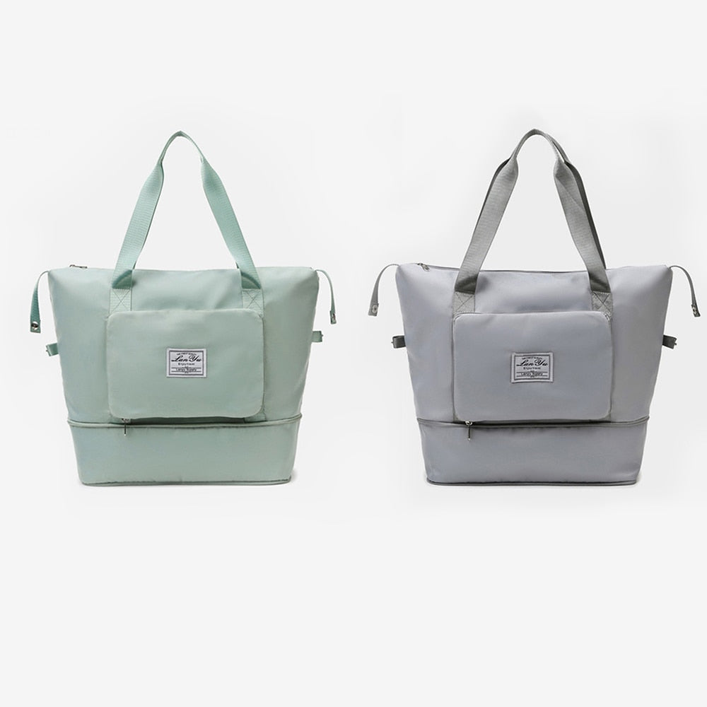Peris Gems Fruit green grey Ladies Foldable Travel Bag | Handheld Large Capacity Expandable Bag SHEIN Amazon Temu