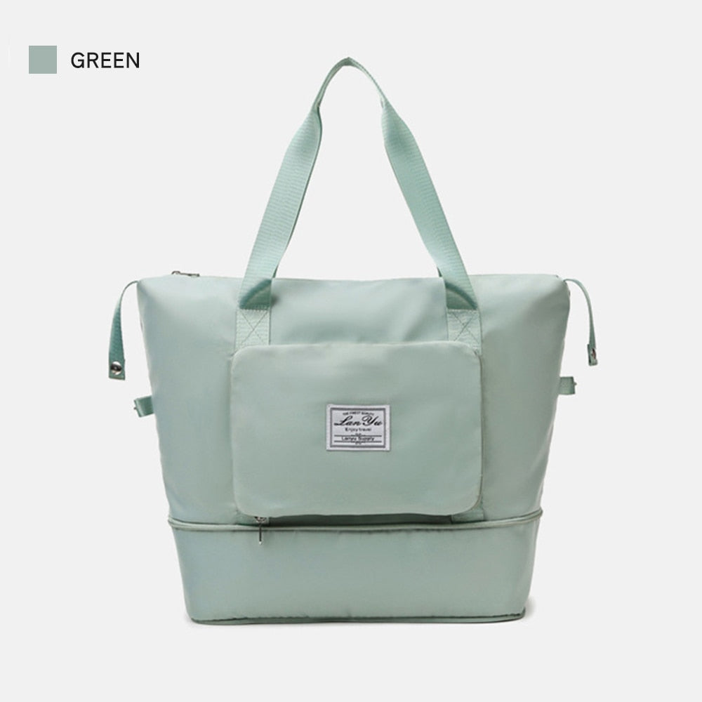 Peris Gems Fruit green Ladies Foldable Travel Bag | Handheld Large Capacity Expandable Bag SHEIN Amazon Temu