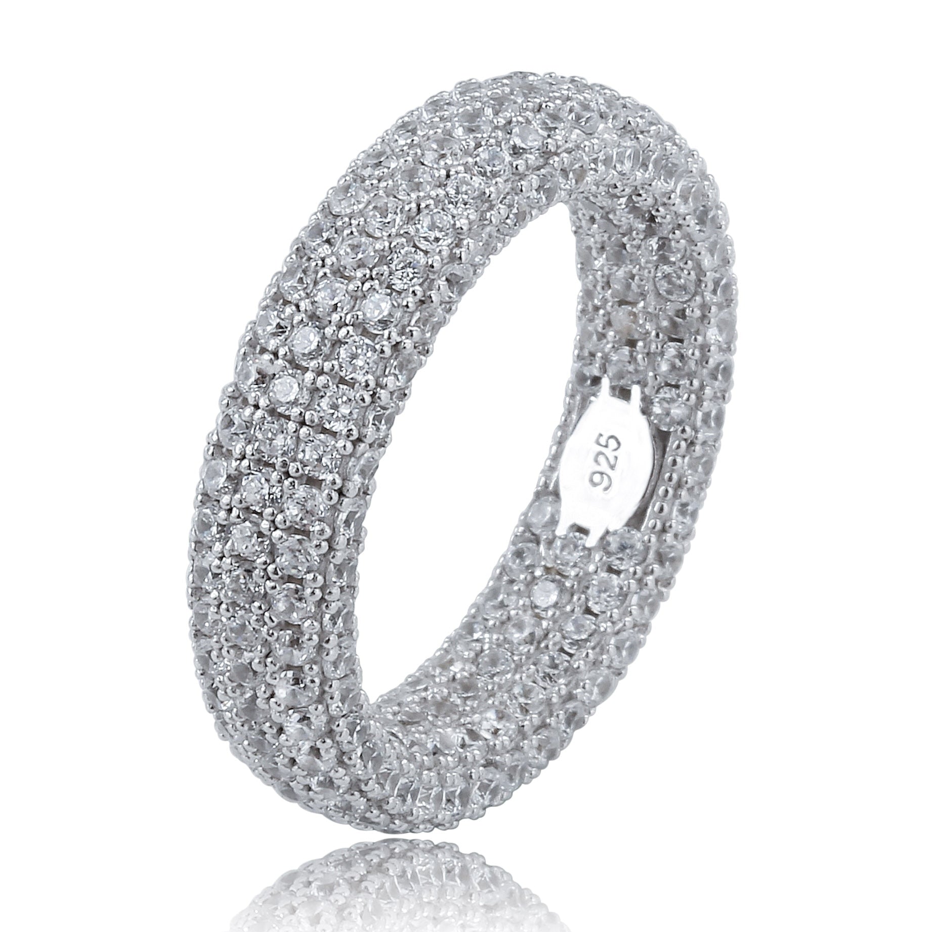 Peris Gems Full Diamond Engagement Ring for Women | Sterling Silver Rings Full Diamond Engagement Ring for Women Sterling Silver Rings SHEIN Amazon Temu