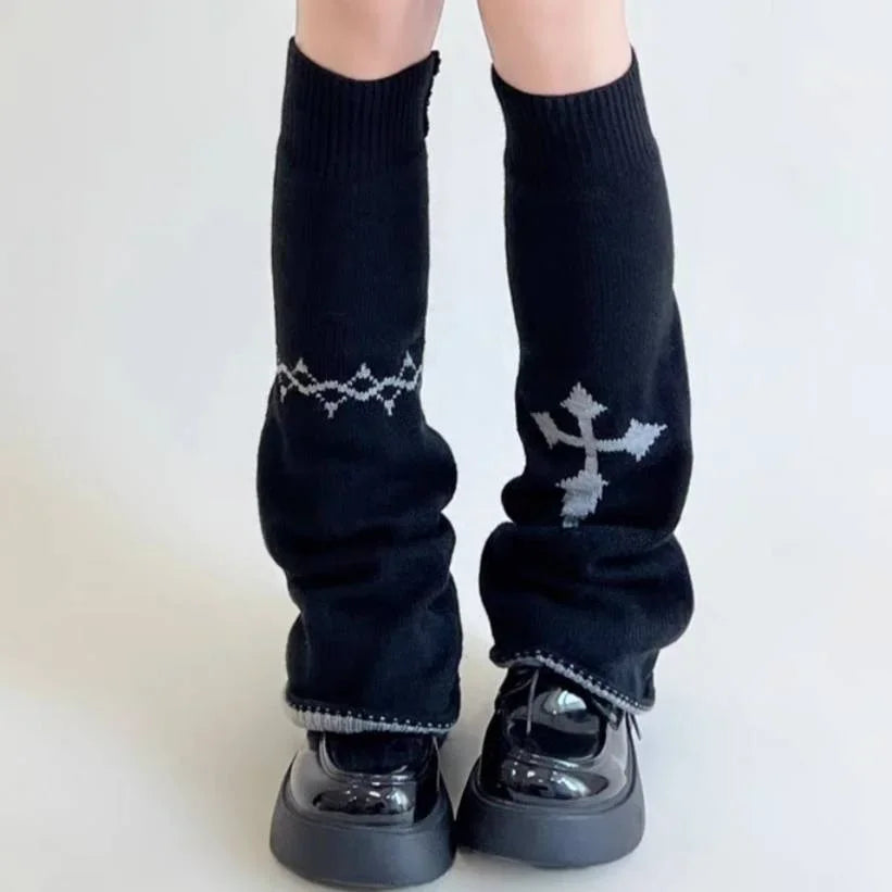 Peris Gems G black-2 / One Size Y2K Punk Knitted Leg Warmers Star Gothic Cross Harajuku Women Heart Two Side Wear Loose Fit Leg Covers Sock JK Thigh High Lolita Y2K Punk Knitted Leg Warmers Star Gothic Cross Harajuku Women Heart Two Side Wear Loose Fit Leg Covers Sock JK Thigh High Lolita SHEIN Amazon Temu