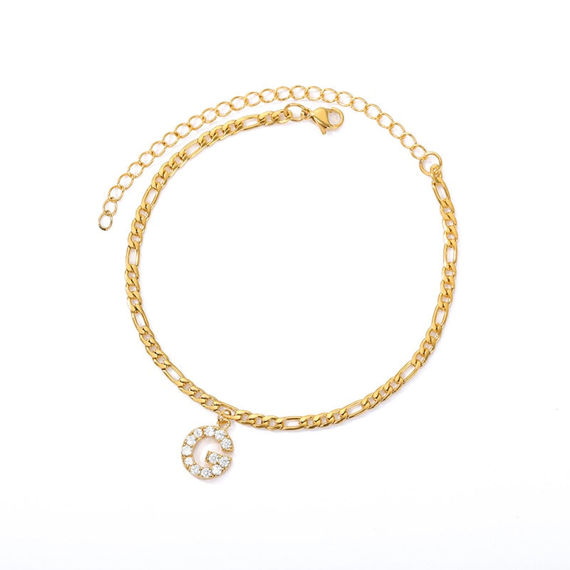 Peris Gems G Initial Letter Anklets for Women | Stainless Steel Gold Ankle Bracelets SHEIN Amazon Temu