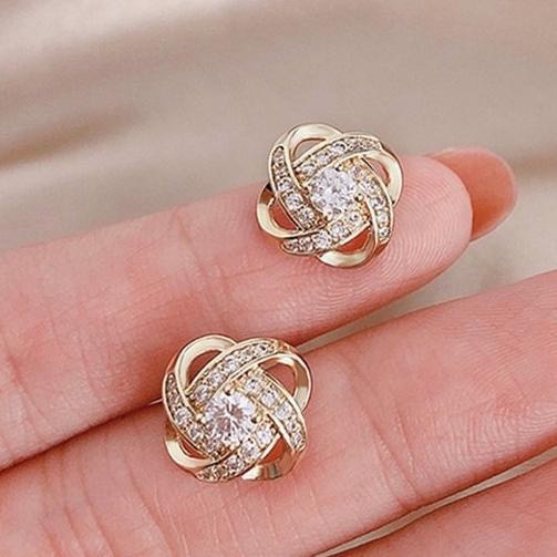 Peris Gems G-white Diamond Silver Princess Earrings for Women | Gold Silver Hoop Stud Bridal Earrings SHEIN Amazon Temu