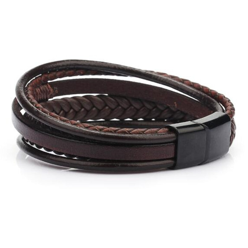 Peris Gems Genuine Leather Braided Bracelet for Men SHEIN Amazon Temu