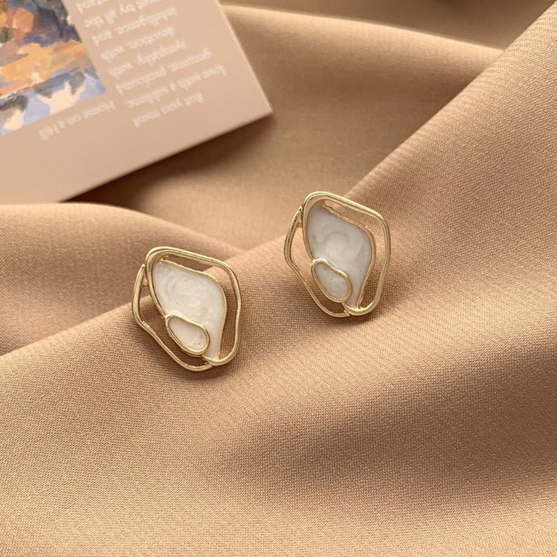 Peris Gems Geometric Honeybee Pearl Earrings for Women | Gold Stud Earrings SHEIN Amazon Temu