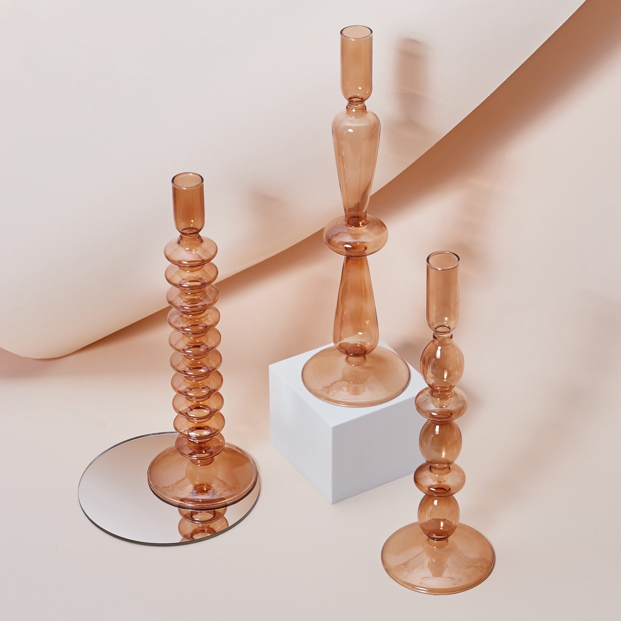 Peris Gems Glass Candlestick Holders | Dinner Candlestick Centerpiece Decoration Glass Candlestick Holders | Dinner Candlestick Decoration SHEIN Amazon Temu