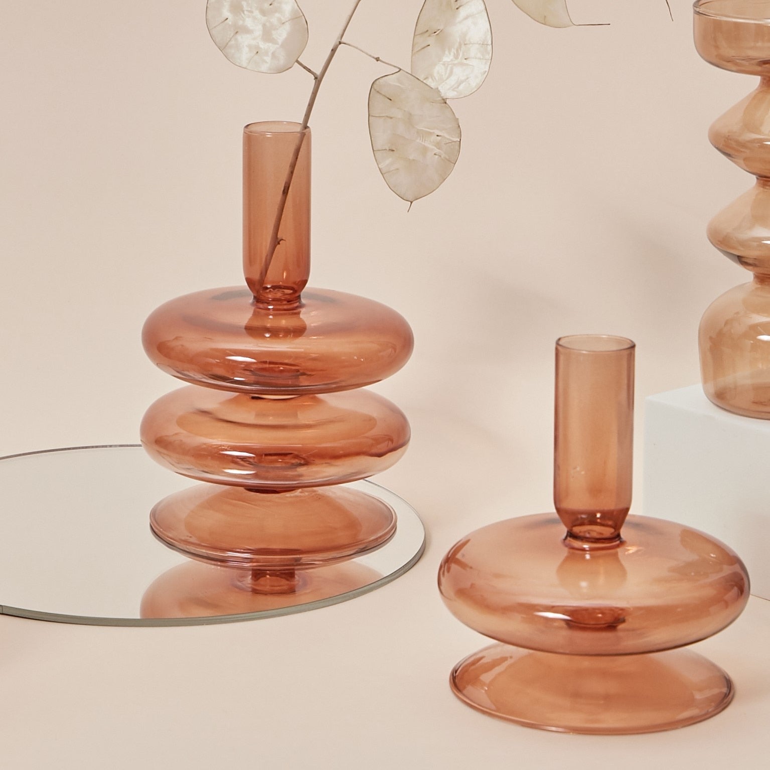 Peris Gems Glass Candlestick Holders | Dinner Candlestick Centerpiece Decoration Glass Candlestick Holders | Dinner Candlestick Decoration SHEIN Amazon Temu